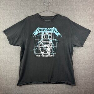 Metallica Shirt Mens XL Black Ride The Lightning Band Tee 2023 Concert Tour Rock